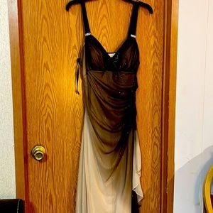 Prom dress, never worn, Color gradual changes darker to light with side zipper.